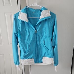 Lululemon Athletica Blue and White Ski Jacket